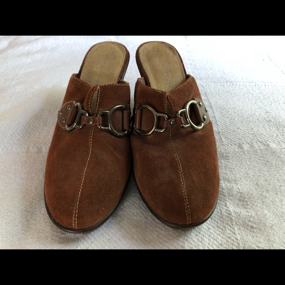 Brown clogs